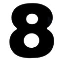 Ver imagem 1 de Número 8 em Acm Preto 185mm - 685-8 - Numeral