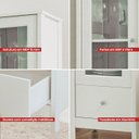 Ver imagem 3 de Cristaleira 1 Porta Vidro 1 Gaveta 180x43 Cm E962 Branco Dtall
