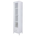 Ver imagem 1 de Cristaleira 1 Porta Vidro 1 Gaveta 180x43 Cm E962 Branco Dtall