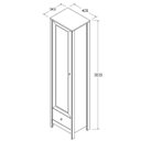 Ver imagem 4 de Cristaleira 1 Porta Vidro 1 Gaveta 180x43 Cm E962 Branco Dtall