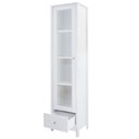 Ver imagem 5 de Cristaleira 1 Porta Vidro 1 Gaveta 180x43 Cm E962 Branco Dtall