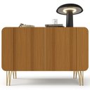 Ver imagem 7 de Aparador Buffet para Sala de Jantar 2 Portas Orgânico Pozzi B01 Off White Cinamomo - Lyam Decor