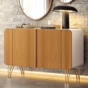 Ver imagem 1 de Aparador Buffet para Sala de Jantar 2 Portas Orgânico Pozzi B01 Off White Cinamomo - Lyam Decor
