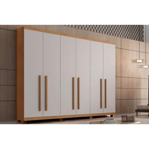 Guarda Roupa 6 Portas 6g Pés Pernambuco Rufato Natural