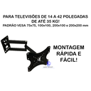 Ver imagem 2 de Suporte para TV Articulado LCD LED Plasma 17" a 42" Samsung Lg Universal 32 40 42 Polegadas