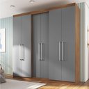 Ver imagem 1 de Guarda-roupa Casal Oxford 6 Portas 2 Gavetas Freijó/cinza - Irm Móveis