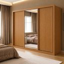 Ver imagem 1 de Guarda Roupa Casal com Espelho 3 Portas de Correr e 6 Gavetas 242cm Premium Jade
