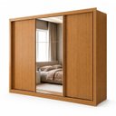 Ver imagem 2 de Guarda Roupa Casal com Espelho 3 Portas de Correr e 6 Gavetas 242cm Premium Jade