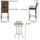 Ver imagem 2 de Mesa Bistrô e 2 Banquetas Roma Fendi Corda Estofado 9 Trama Marrom