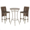 Ver imagem 1 de Mesa Bistrô e 2 Banquetas Roma Fendi Corda Estofado 9 Trama Marrom