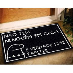 Tapete Capacho Bento Cake 60x40 Nao Tem Ninguem Casa Entrada - 1