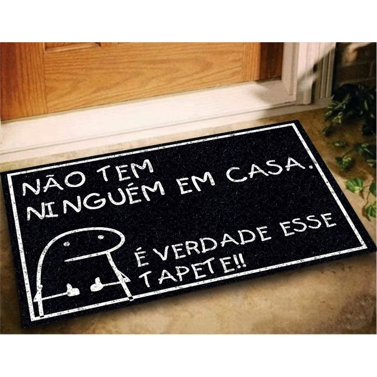 Tapete Capacho Bento Cake 60x40 Nao Tem Ninguem Casa Entrada
