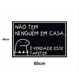 Tapete Capacho Bento Cake 60x40 Nao Tem Ninguem Casa Entrada - 2