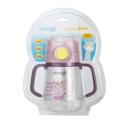 Copo de Transição com Canudo 240 Ml Milky - Clingo - 6