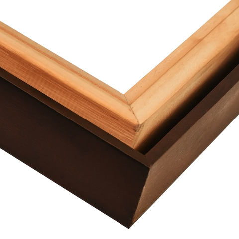 Moldura Filete Marrom 50x70 Cm com Chassi para Canvas