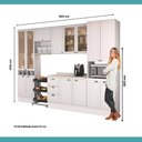 Ver imagem 7 de Armário de Cozinha Completa com Balcão Milla Living Clear Carraro Branco