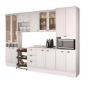 Ver imagem 2 de Armário de Cozinha Completa com Balcão Milla Living Clear Carraro Branco
