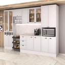Ver imagem 1 de Armário de Cozinha Completa com Balcão Milla Living Clear Carraro Branco