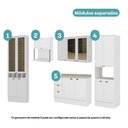 Ver imagem 4 de Armário de Cozinha Completa com Balcão Milla Living Clear Carraro Branco