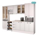 Ver imagem 3 de Armário de Cozinha Completa com Balcão Milla Living Clear Carraro Branco
