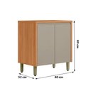 Ver imagem 4 de Balcao Cozinha com 2 Portas 80 Cm Allure Linea Brasil Jegui/gris Fosco