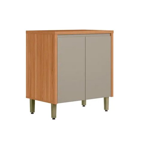 Balcao Cozinha com 2 Portas 80 Cm Allure Linea Brasil Jegui/gris Fosco