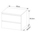 Ver imagem 4 de Gabinete Suspenso Para Cuba De Banheiro Amendoa Branco