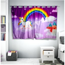 Cortina Quarto de Bebê ou Infantil Unicórnio - 1