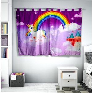 Cortina Quarto de Bebê ou Infantil Unicórnio