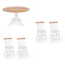 Ver imagem 2 de Conjunto de Mesa Redonda com 4 Cadeiras Milena Branco