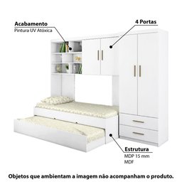 Quarto Infantil Completo Chiara - Branco - 2