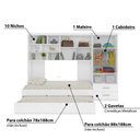 Ver imagem 3 de Quarto Infantil Completo Chiara - Branco