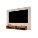 Ver imagem 1 de Painel Suspenso Home Tv até 47 Polegadas 2 Nichos Ipanema:off White/nature