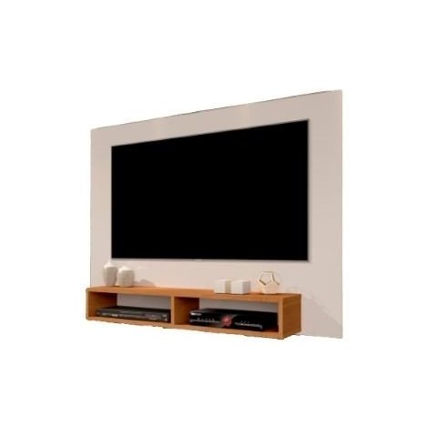 Painel Suspenso Home Tv até 47 Polegadas 2 Nichos Ipanema:off White/nature