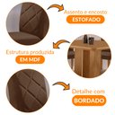 Ver imagem 5 de Mesa de Jantar Olímpia 90cm Mdf Canto Copo e com 4 Cadeiras Melissa