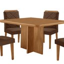 Ver imagem 7 de Mesa de Jantar Olímpia 90cm Mdf Canto Copo e com 4 Cadeiras Melissa