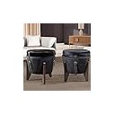 Ver imagem 1 de Puff Flex Veludo Preto Baú e Mesa de Centro Black Banco