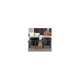 Puff Flex Veludo Preto Baú e Mesa de Centro Black Banco - 1