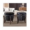Puff Flex Veludo Preto Baú e Mesa de Centro Black Banco - 1