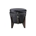 Ver imagem 2 de Puff Flex Veludo Preto Baú e Mesa de Centro Black Banco