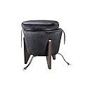 Ver imagem 3 de Puff Flex Veludo Preto Baú e Mesa de Centro Black Banco