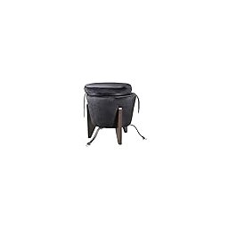 Puff Flex Veludo Preto Baú e Mesa de Centro Black Banco - 3