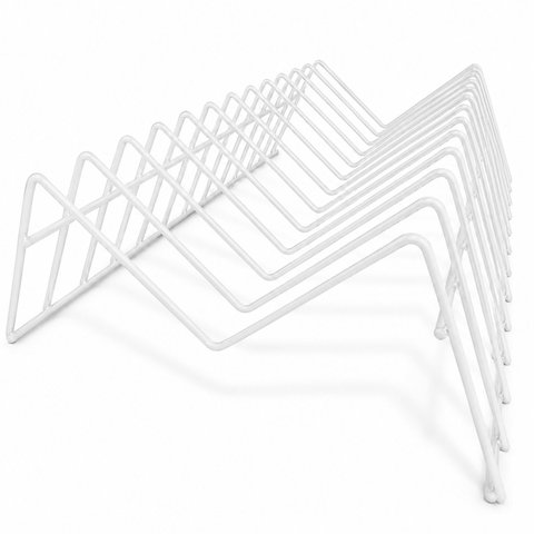 Organizador de Armário Suporte de Prato Vertical Branco Arm