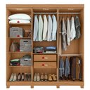 Ver imagem 4 de Guarda Roupa Casal 6 Portas Easy Slim com Espelho e Pés Amendoa/off White