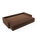Ver imagem 5 de Sofá-Cama Retrátil Túnisia 4 Lugares e Reclinável 214cm Marrom Suede