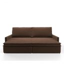 Ver imagem 7 de Sofá-Cama Retrátil Túnisia 4 Lugares e Reclinável 214cm Marrom Suede
