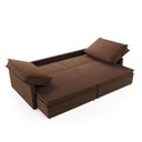 Ver imagem 6 de Sofá-Cama Retrátil Túnisia 4 Lugares e Reclinável 214cm Marrom Suede