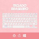 Ver imagem 4 de Teclado sem Fio Bluetooth Recarregável com Mouse - Rosa