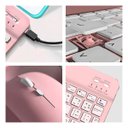 Ver imagem 5 de Teclado sem Fio Bluetooth Recarregável com Mouse - Rosa