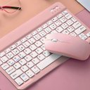 Ver imagem 3 de Teclado sem Fio Bluetooth Recarregável com Mouse - Rosa